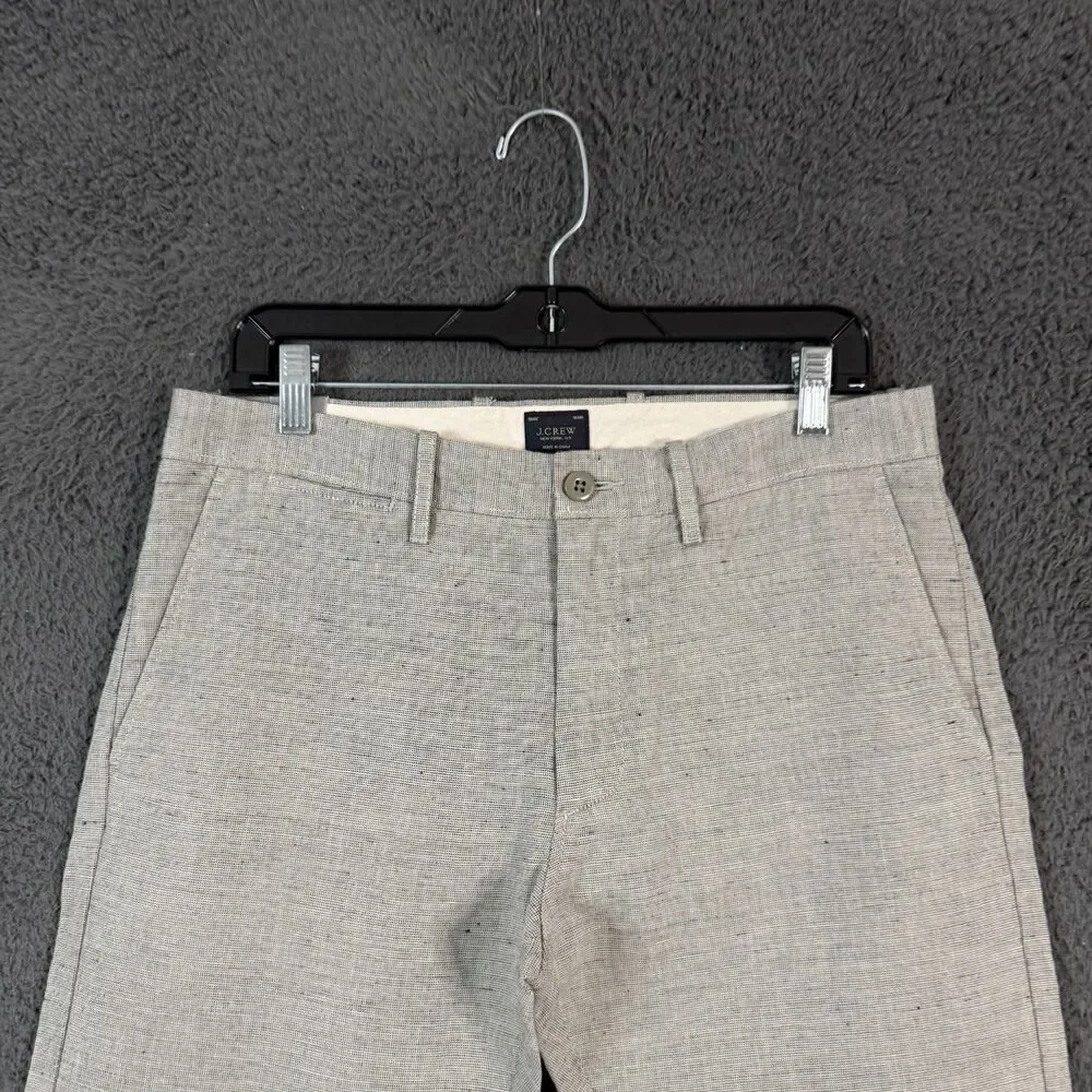 J Crew Pants Mens 31x30 Gray 484 Slim Fit Linen Blend Chino Lightweight NWT